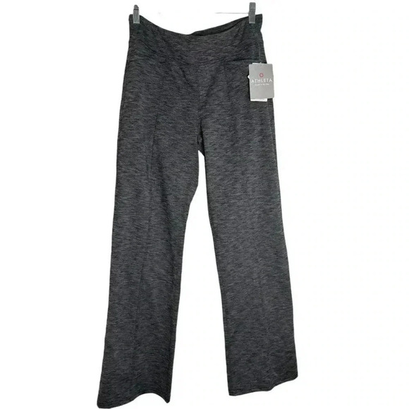 Athleta High Rise Bootcut Leggings Heather Gray Yoga Pants Size Medium - Picture 2 of 6
